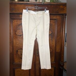 Roberto Cavalli- Wool Printed Cream Dress Pants. Size 46 or US 10